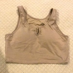 Klassy Network Sage Green V-Neck Crop Top